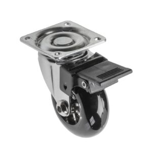 Furniture wheel, Brazylia, black, 50mm (with brake)