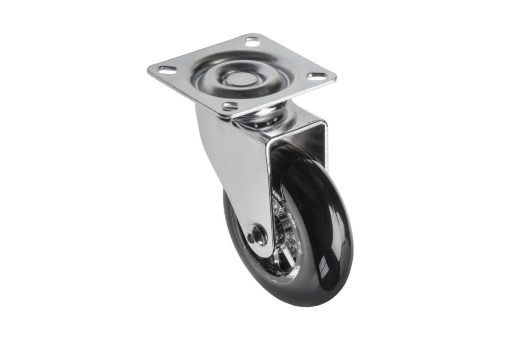Furniture wheel, Brazylia, black, 75mm (without brake)