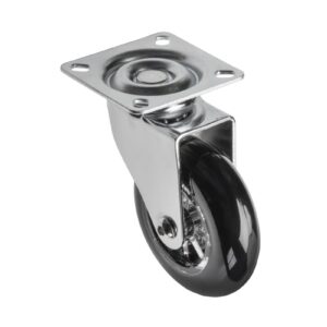 Furniture wheel, Brazylia, black, 75mm (without brake)