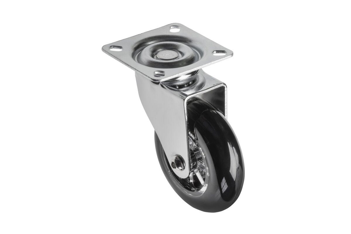 Furniture wheel, Brazylia, black, 75mm (without brake)