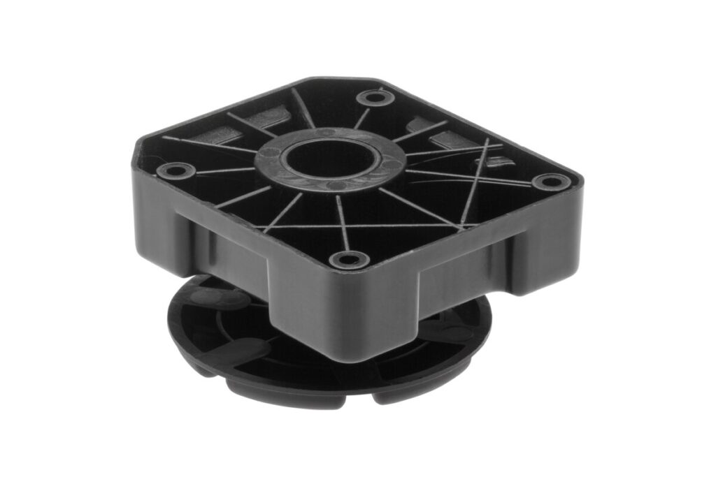 Leg ML heavy duty 500 kg h 50-75mm plastic black NEW