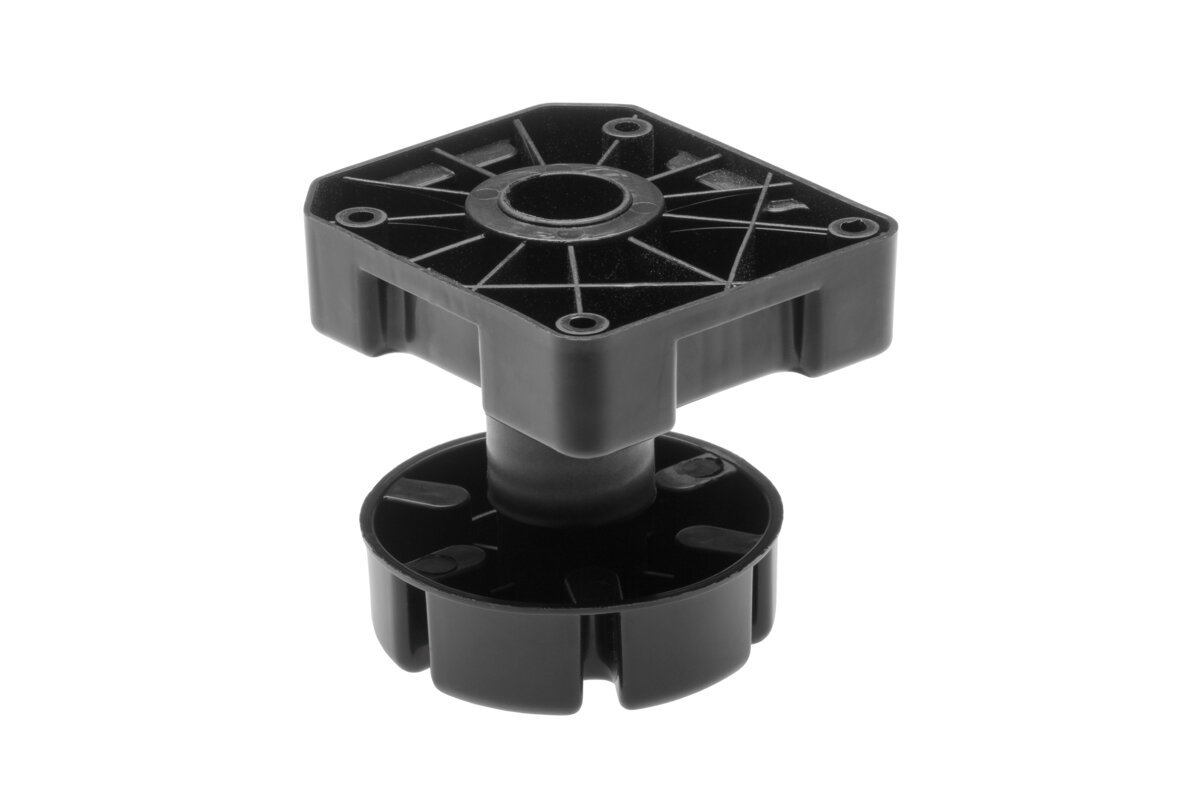 Leg ML heavy duty 500 kg h 85-125mm plastic black NEW
