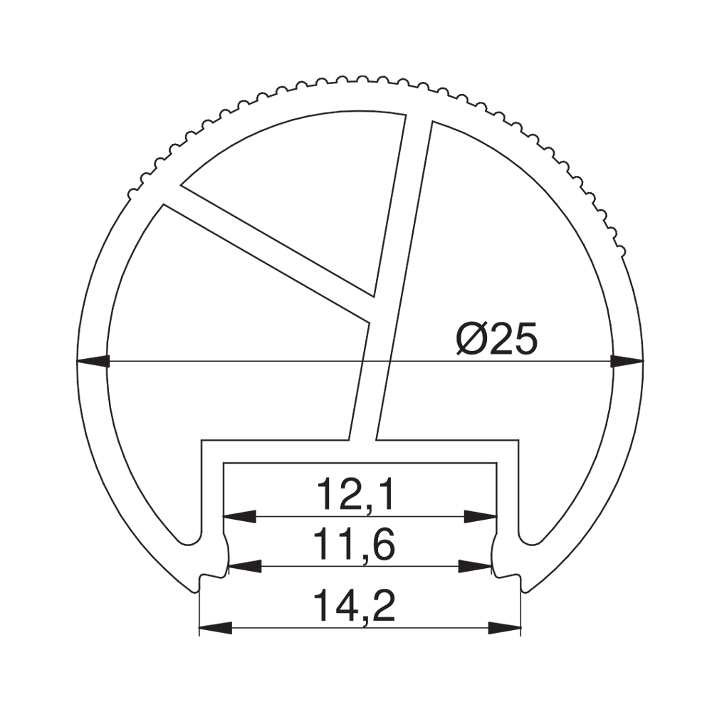 LUMINO LED profile Rail round