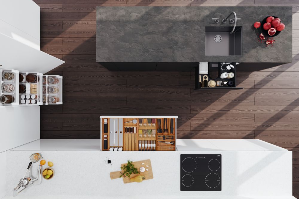 Drawer insert wooden for folie