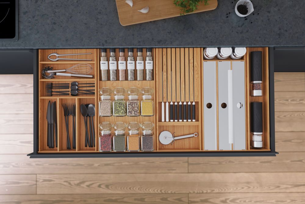Drawer insert wooden for folie