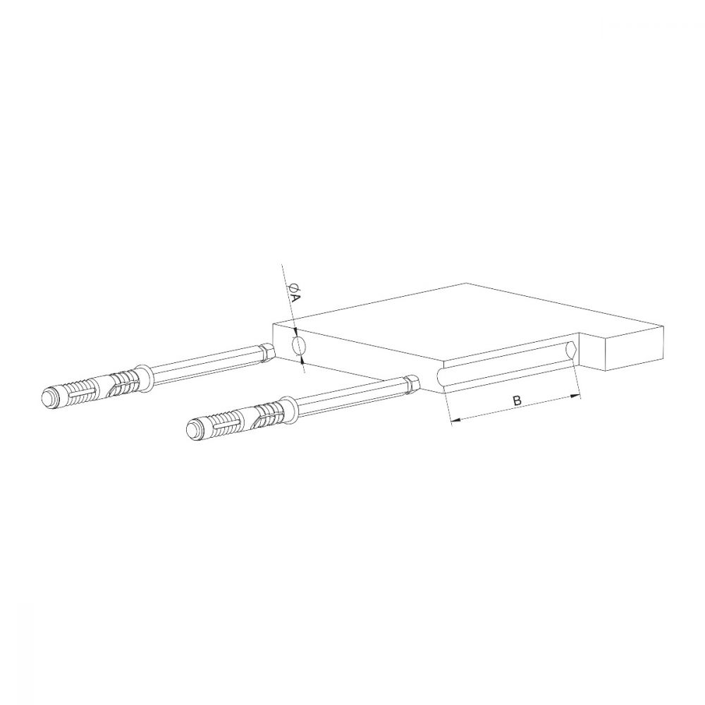 Arm niewidoczne for shelves 12mm x 120mm