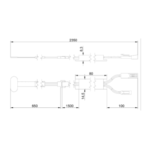Switch flat for strip przyciskowy, dimmable, W15