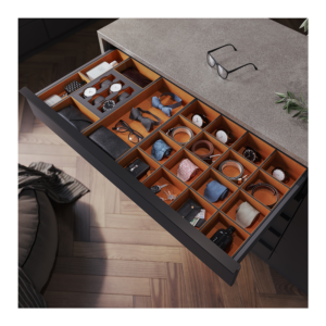 Insert for drawers wardrobe B3 for jewelry Black/orange