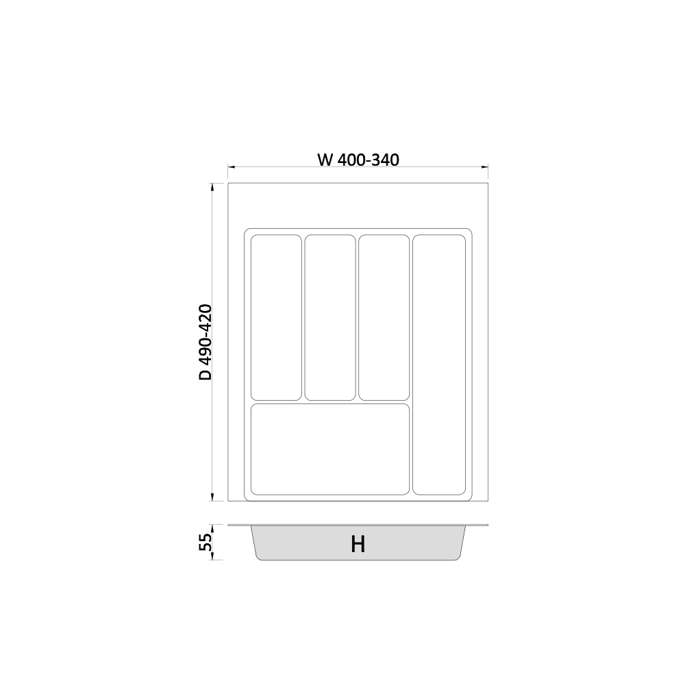Drawer insert MAX 45