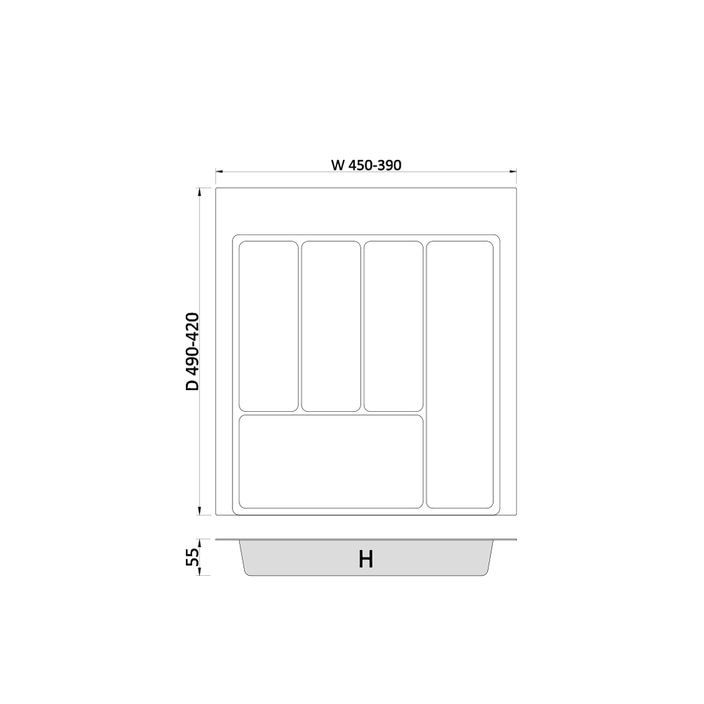 Drawer insert MAX 50