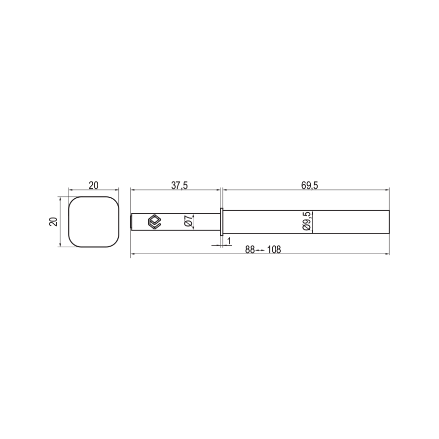 Bumper EvoTouch 70mm tip magnetic
