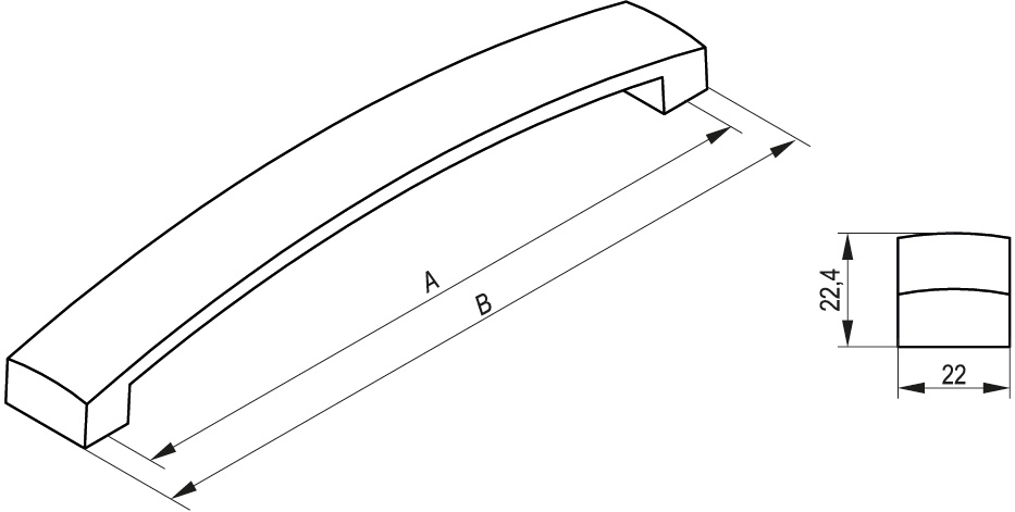 Handle furniture TYTANO