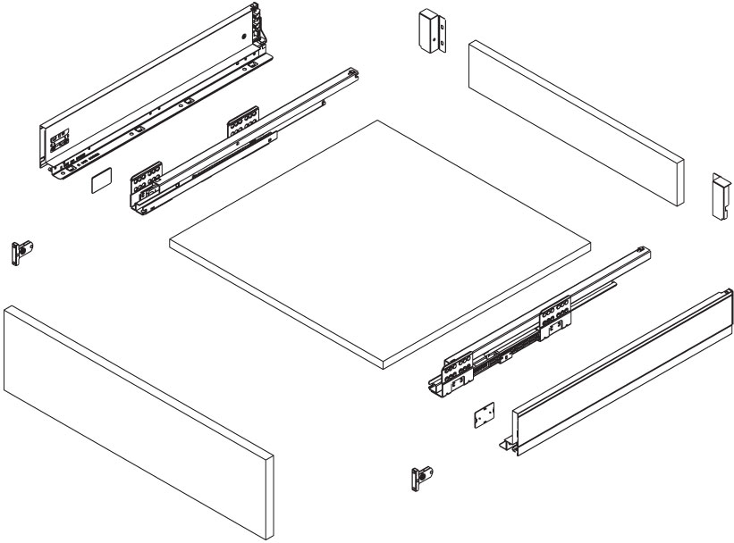 Front drawer Ultra Box H=167 Graphite