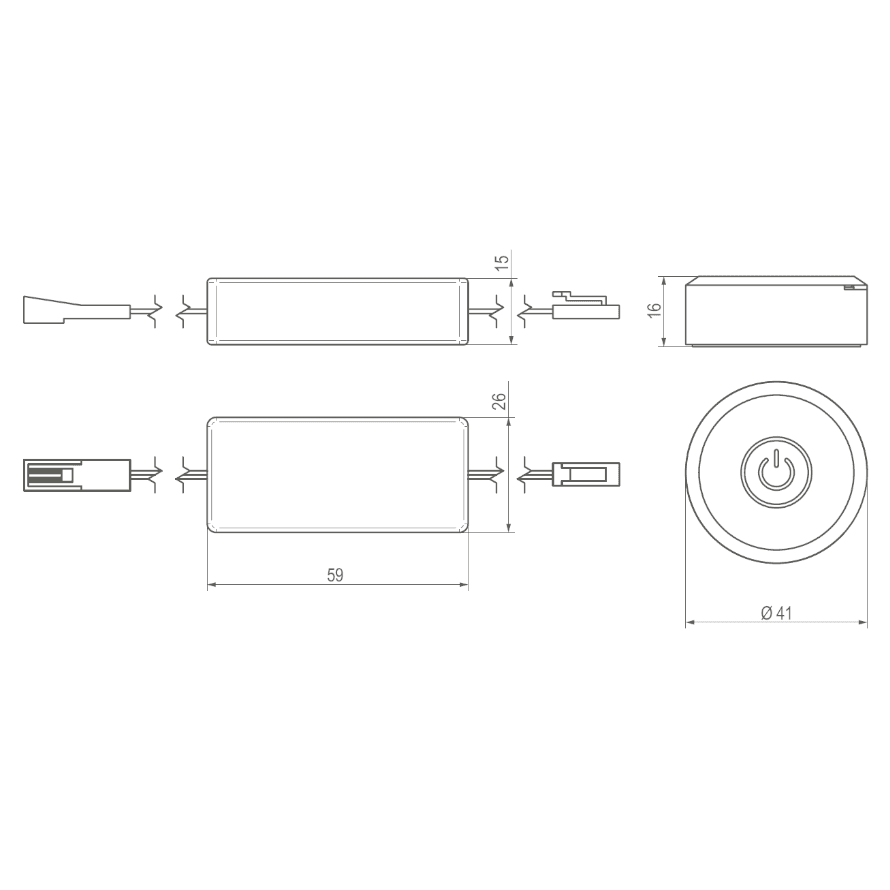 Touch switch bezprzewodowy dimmable W08
