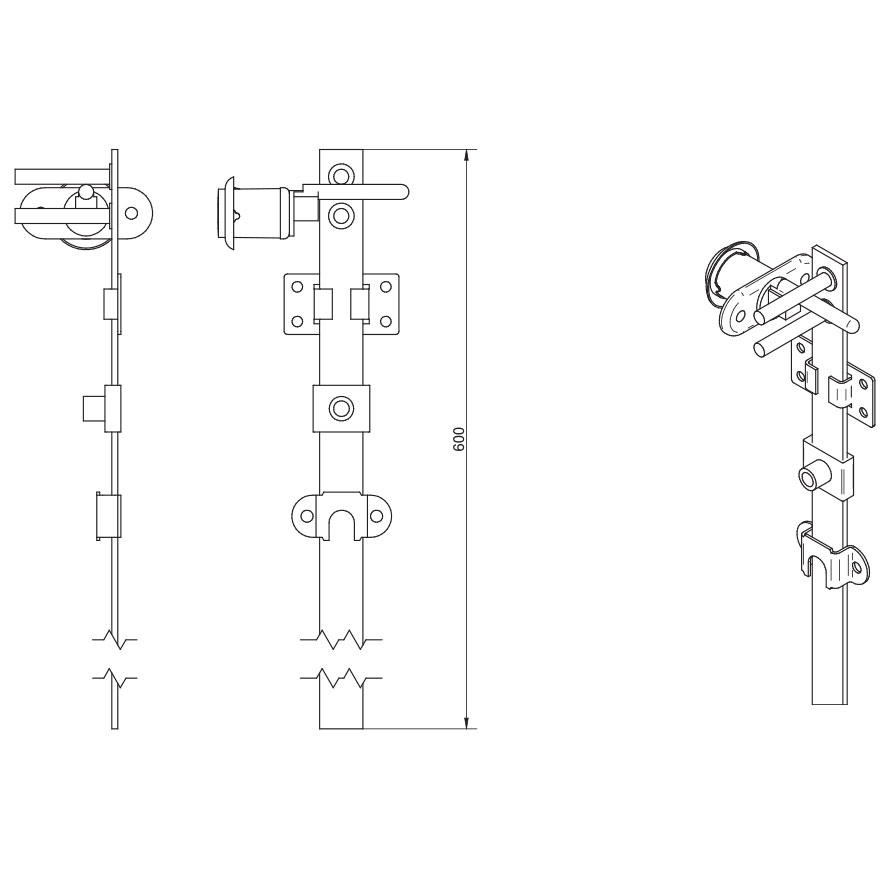 Lock cabinet ZC01 with rail blokady centralnej