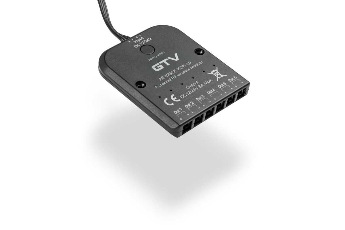 Signal receiver for SKY system, 8A, 12V/96W,24V/192W, 1m cable with mini amp
