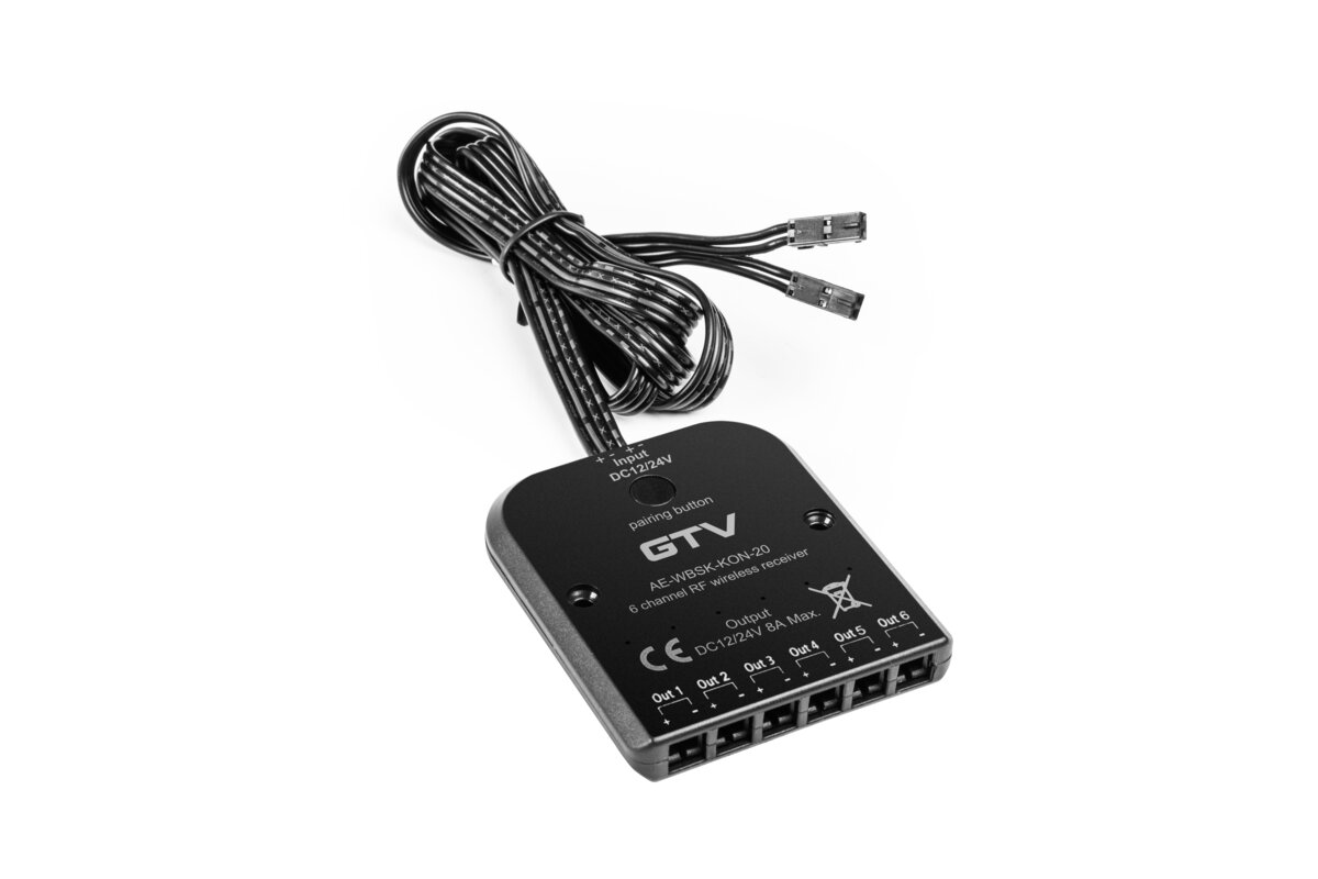 Signal receiver for SKY system, 8A, 12V/96W,24V/192W, 1m cable with mini amp