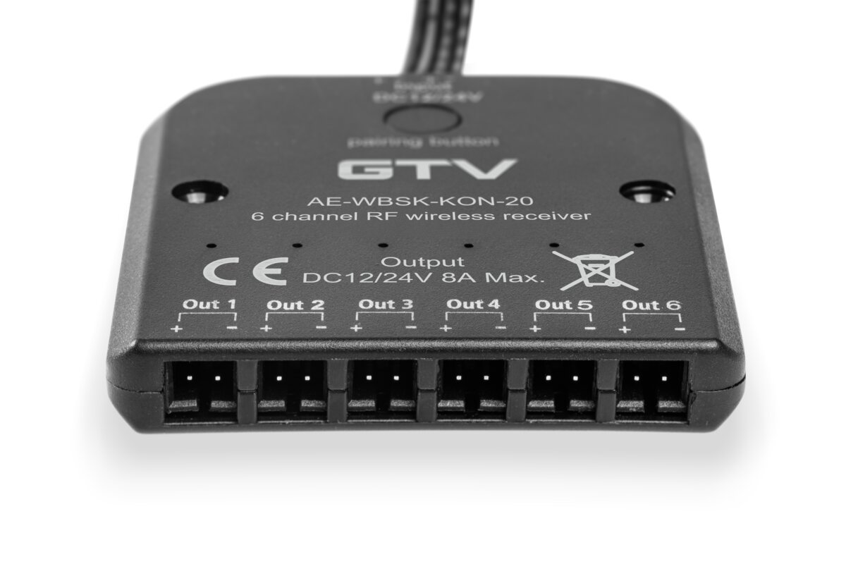 Signal receiver for SKY system, 8A, 12V/96W,24V/192W, 1m cable with mini amp