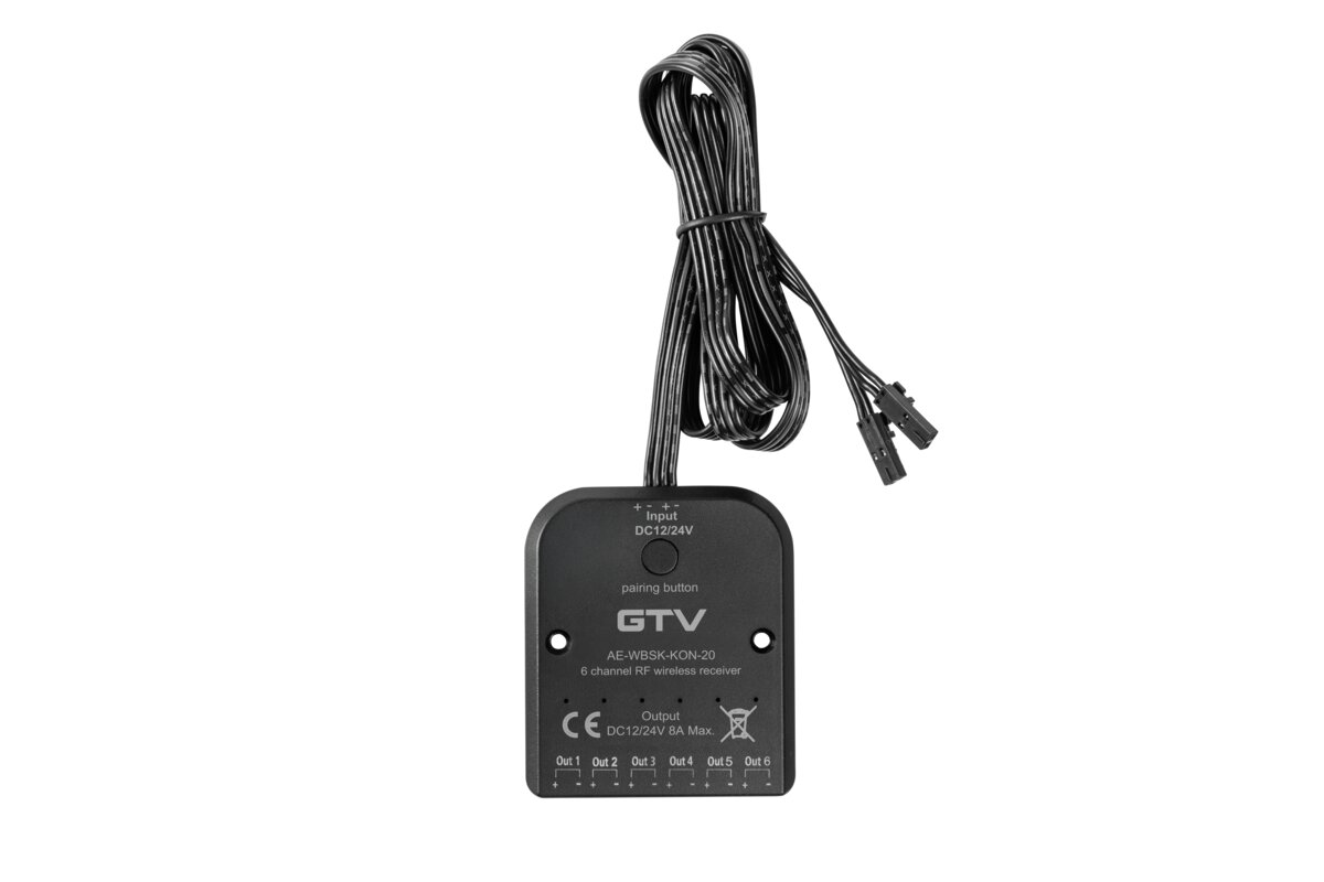 Signal receiver for SKY system, 8A, 12V/96W,24V/192W, 1m cable with mini amp