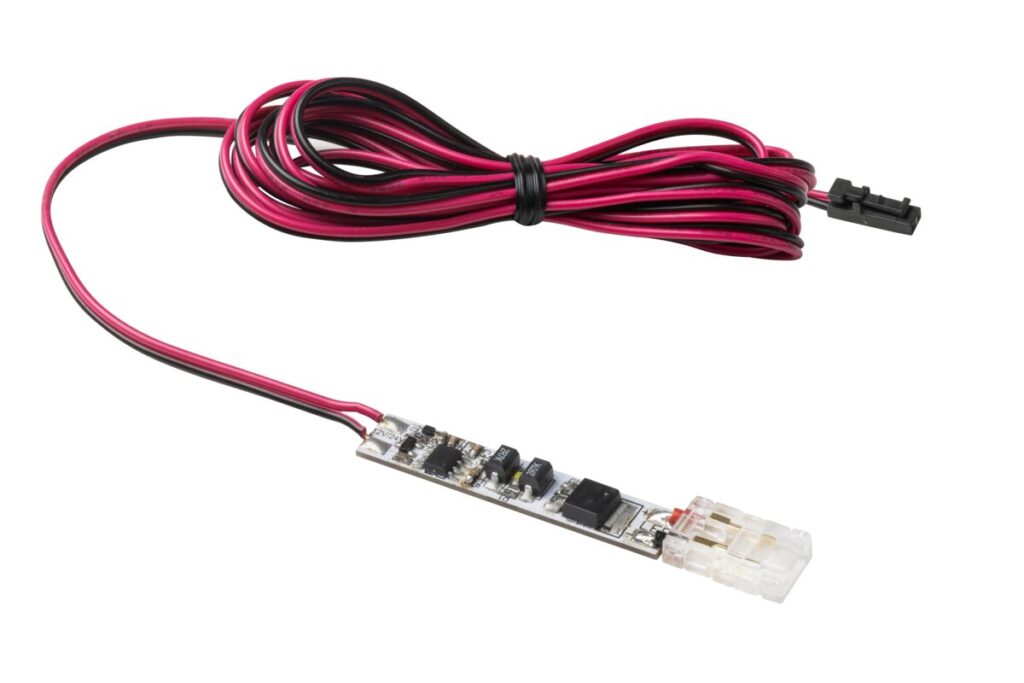 Touch switch for profile, dimmable, max. 36-72 W, DC12-24V, IP20, connector COB, cable mini AMP 2 m