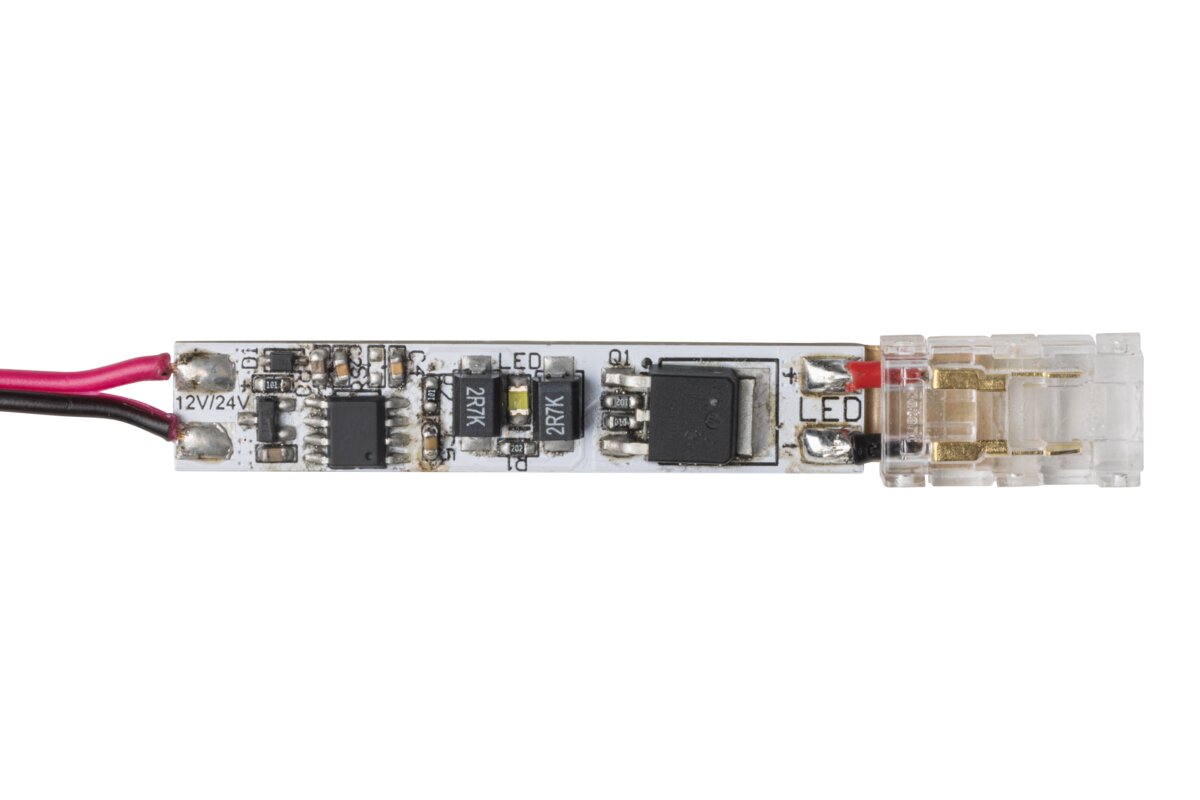 Touch switch for profile, dimmable, max. 36-72 W, DC12-24V, IP20, connector COB, cable mini AMP 2 m
