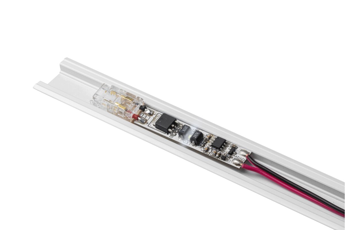 Touch switch for profile, dimmable, max. 36-72 W, DC12-24V, IP20, connector COB, cable mini AMP 2 m