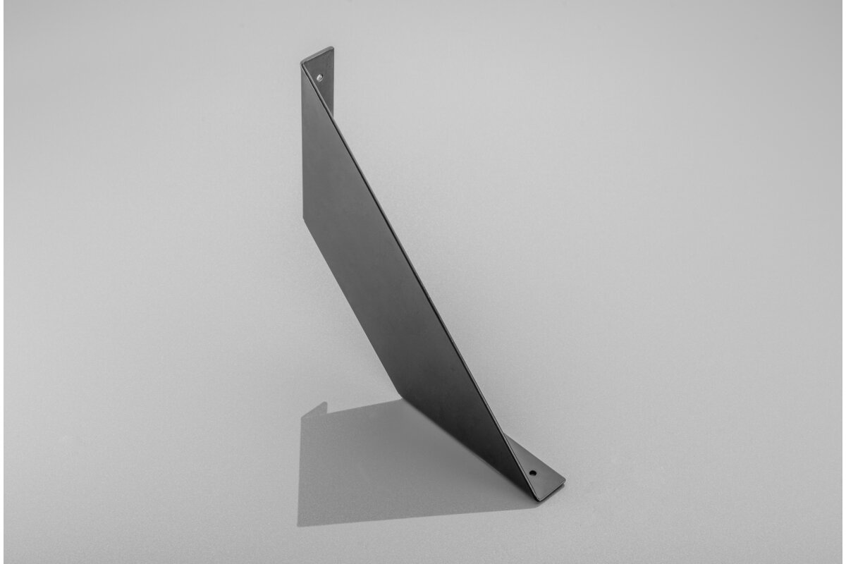 Shelf support FLAT, 20×20 cm, black mat