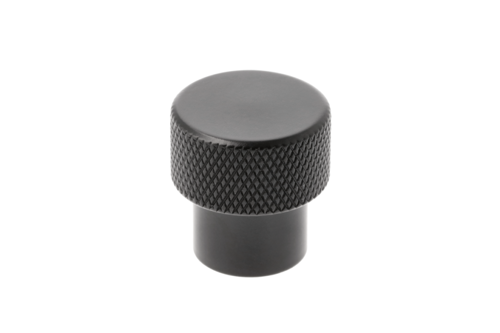 Aluminium knob STRUCTURE black matt