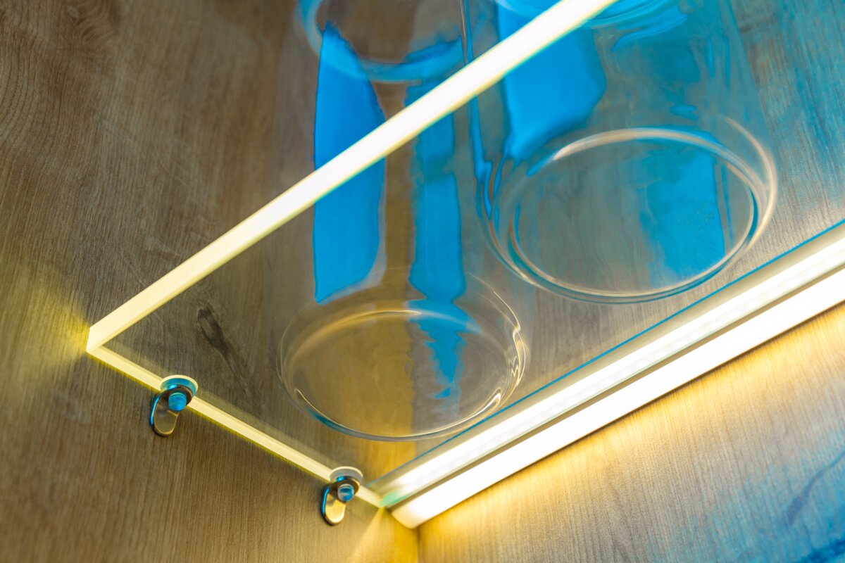 Profile GLAX MINI for LED strip, for shelves, 2 m