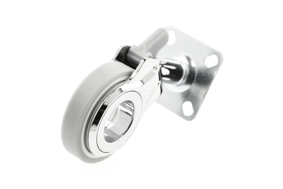 Furniture roller GTV GIRA, H=94 mm, dia60 mm, braked, plastic + steel