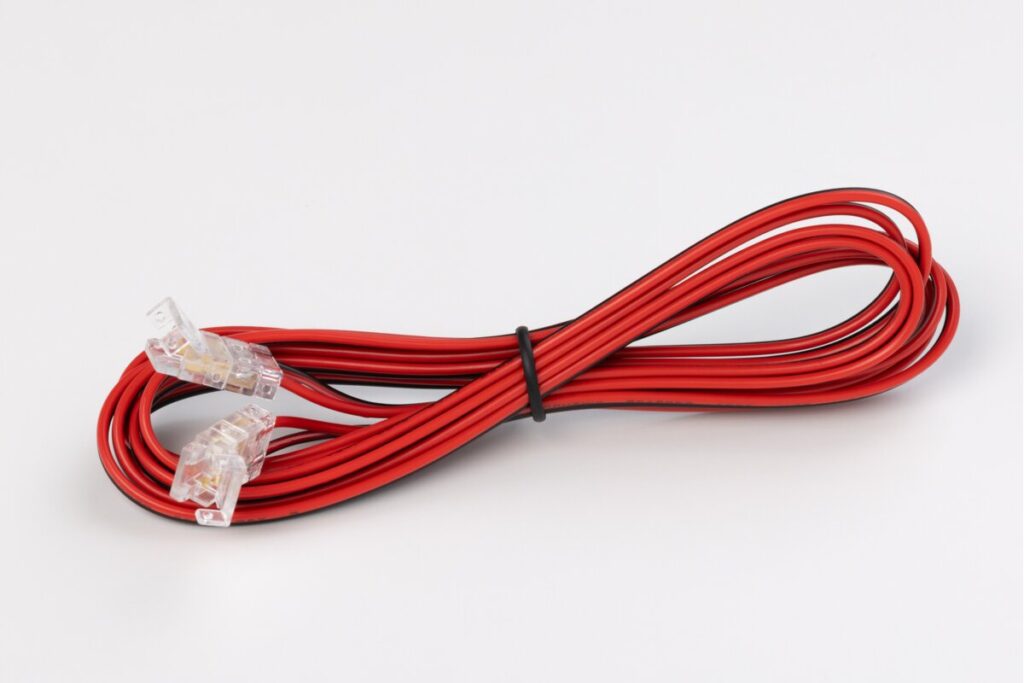 Transparent connectors for COB LED strips with cable 2 m