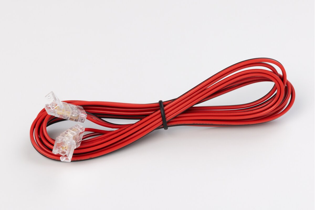 Transparent connectors for COB LED strips with cable 2 m