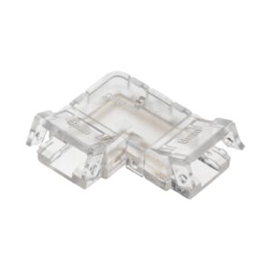 Transparent corner connector for COB LED strips