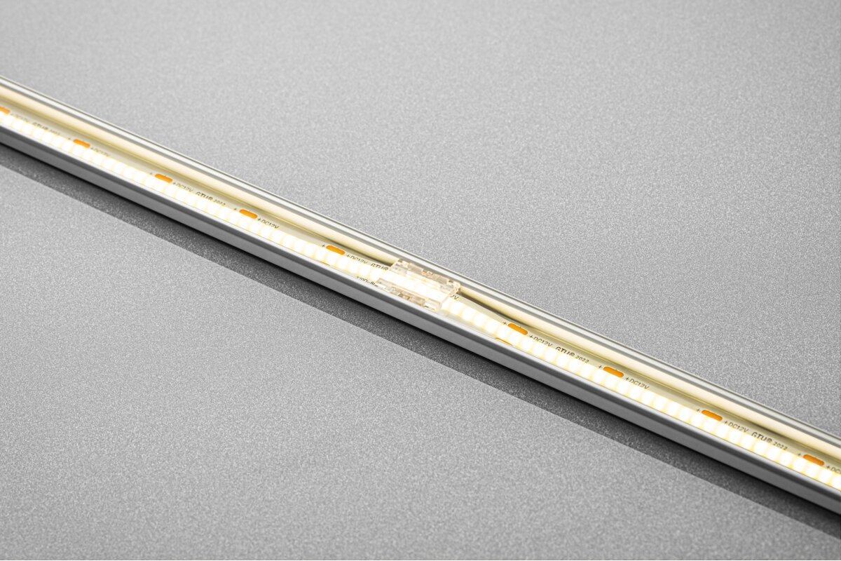 Transparent connector for COB LED strips 8mm