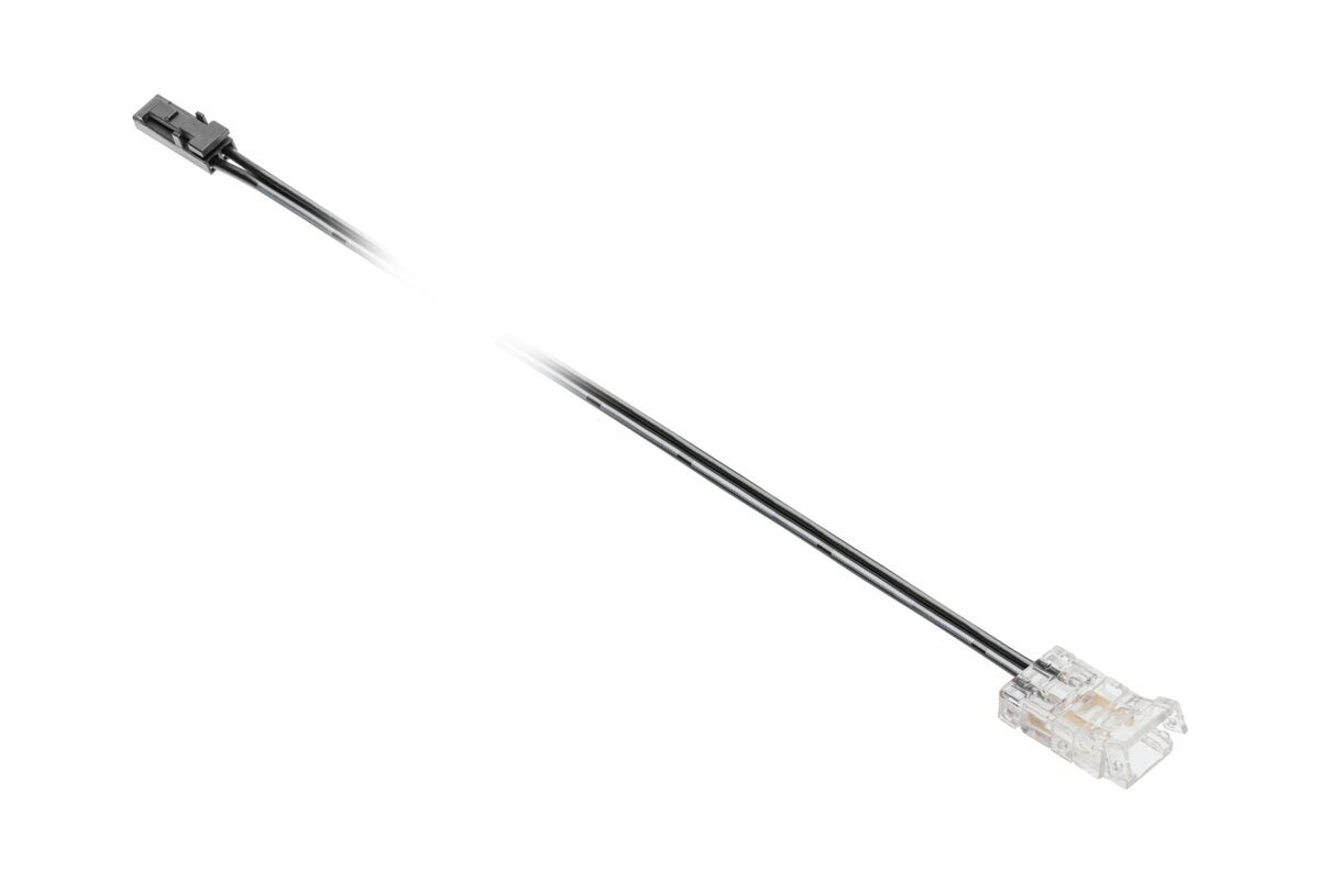 Transparent connectors for COB LED strips with cable 2 m, mini AMP male