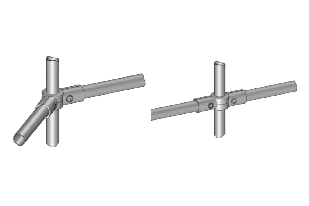 Angle joints for tube “S”