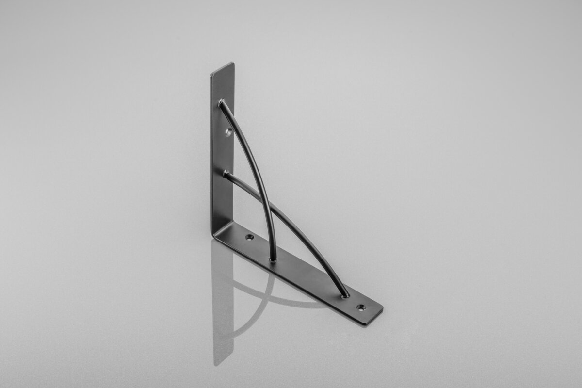 Shelf support NEO, 18×18 cm, black mat