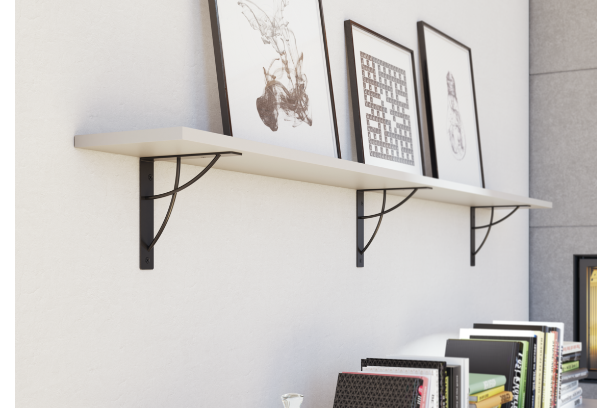 Shelf support NEO, 18×18 cm, black mat
