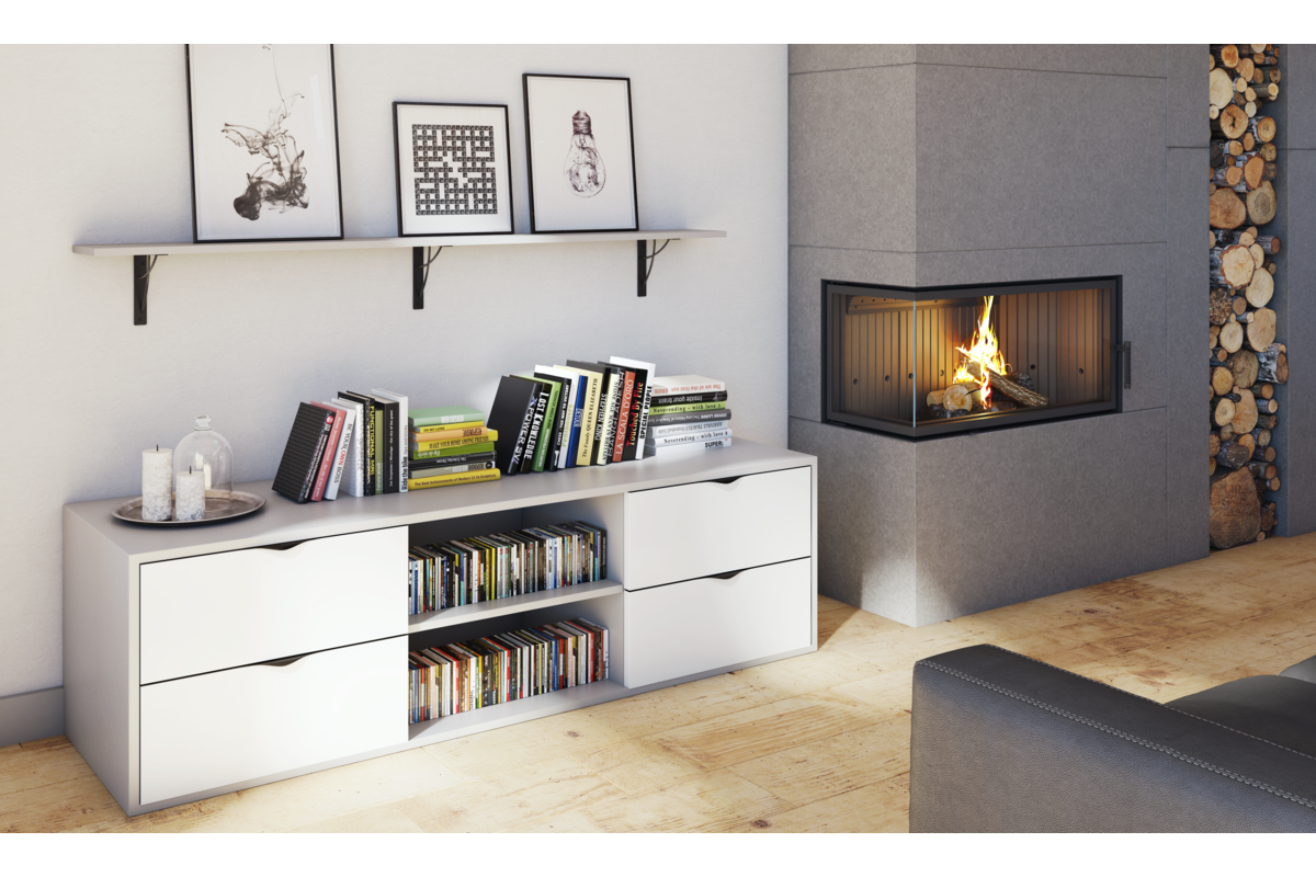 Shelf support NEO, 18×18 cm, black mat