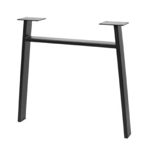 Frame leg GTV INDUSTRIA, trapezoid with crossbar, H=710 mm, W=820 mm, profile 80 x 20, steel, black