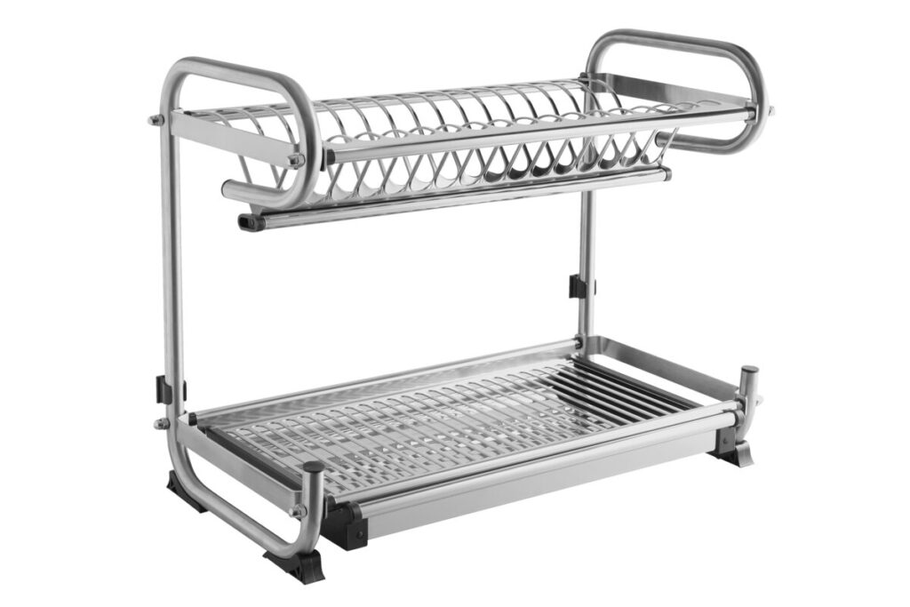 Self-standing two tier dish rack (inox)
