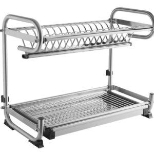 Self-standing two tier dish rack (inox)
