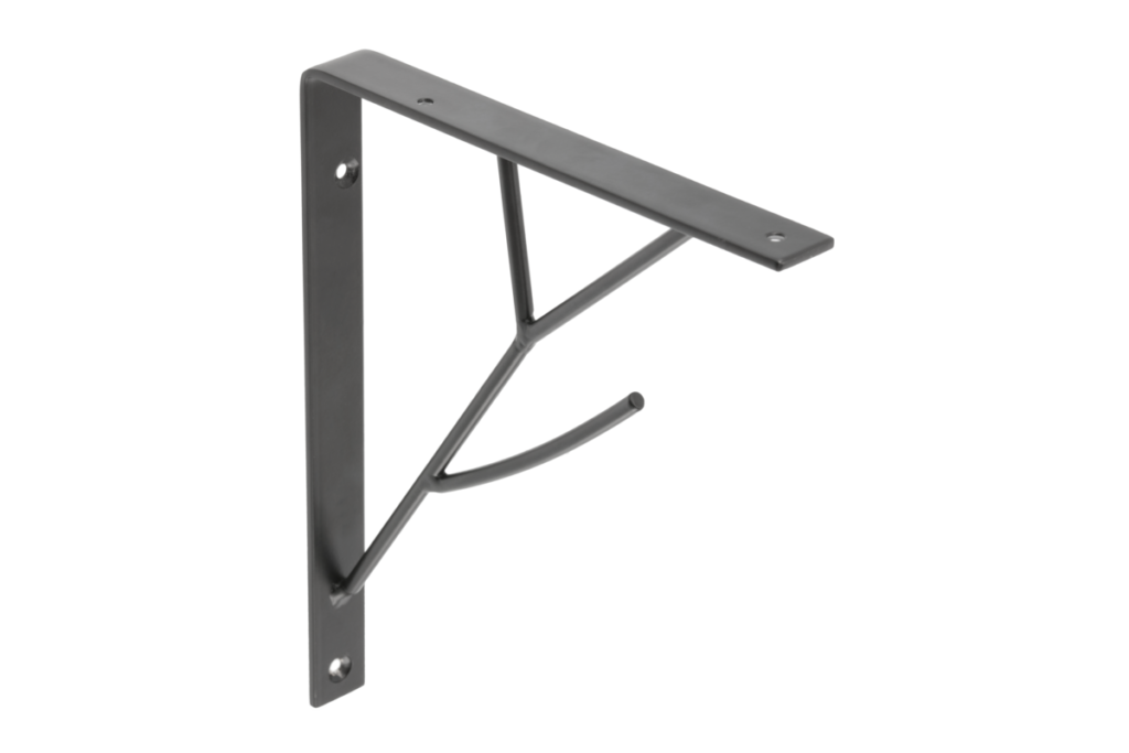 Shelf support TREE, 20×17 cm, black mat