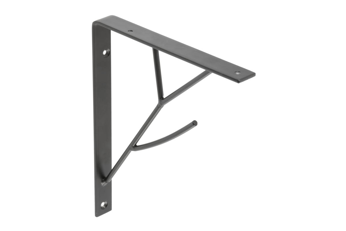 Shelf support TREE, 20×17 cm, black mat