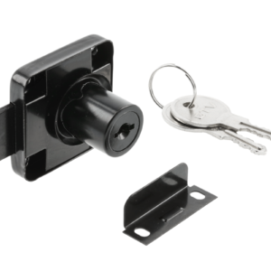 Square 138 (chrome) steel lock, steel key, black, new version