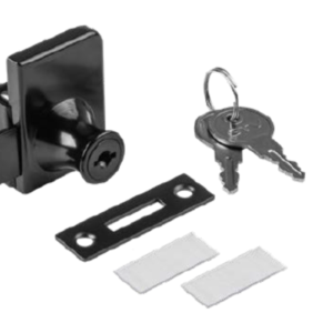 GTV 409 Glass Lock, Steel Keyed, Black