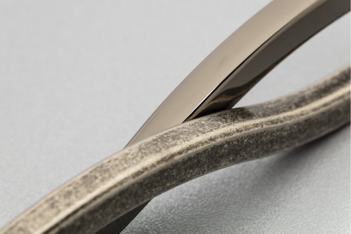 Zamak handle VITO C=288 mm antique silver (OS)
