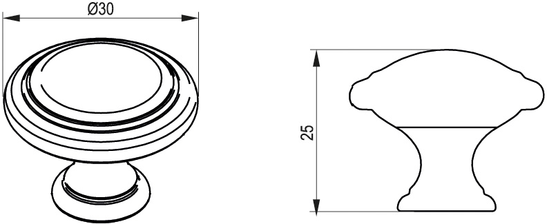 Furniture knob ARTESI