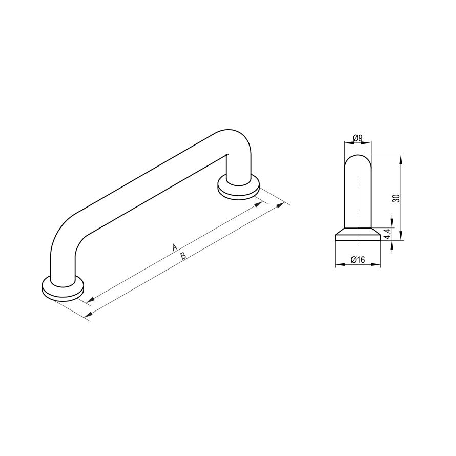 Furniture handle LIRA
